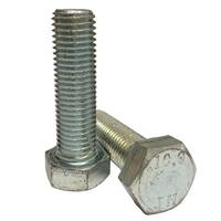 10MHC24370ZFT M24-3.0 X 70 mm Hex Cap Screw, Coarse, Gr. 10.9, DIN 933 (FT), Zinc